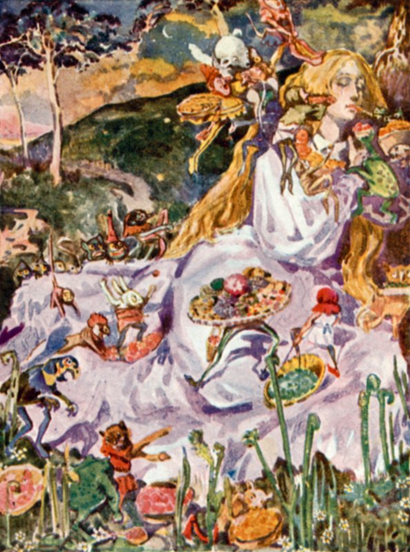 Illustration for Goblin Market by Christina Rossetti by Dion Clayton Calthrop