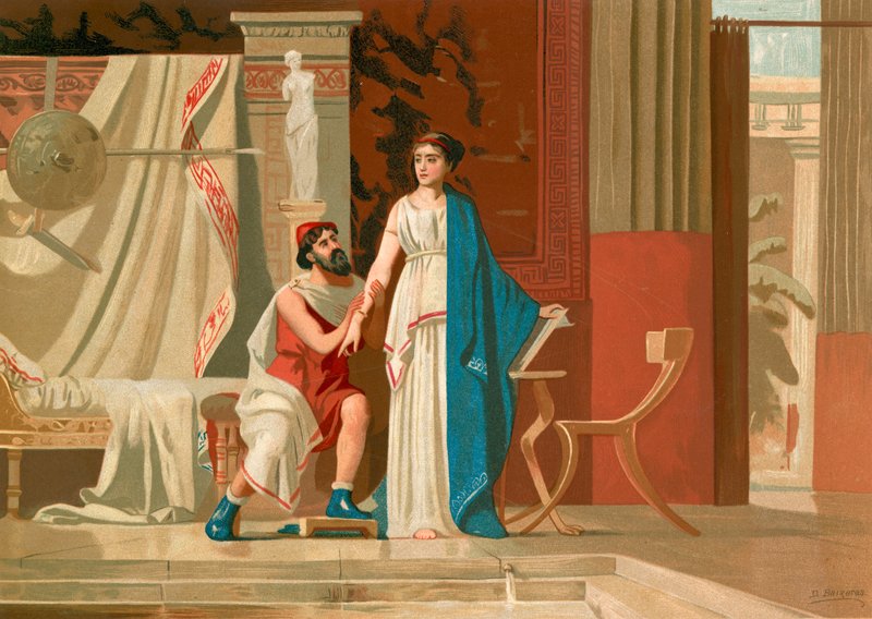 Aspasia and Pericles by Dionisio Baixeras Verdaguer