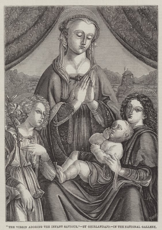 The Virgin adoring the Infant Saviour by Domenico Ghirlandaio