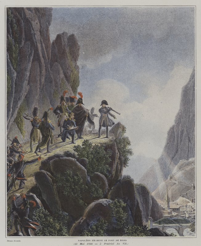 Napoleon Examining Fort Bard, Italy, 23 May 1800 by Dominique Vivant (after) Denon