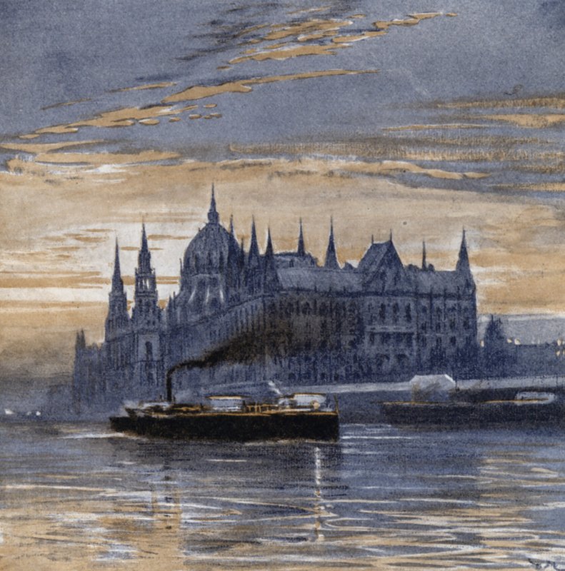 Buda-pest and its Parliament House by Donald (after) Maxwell