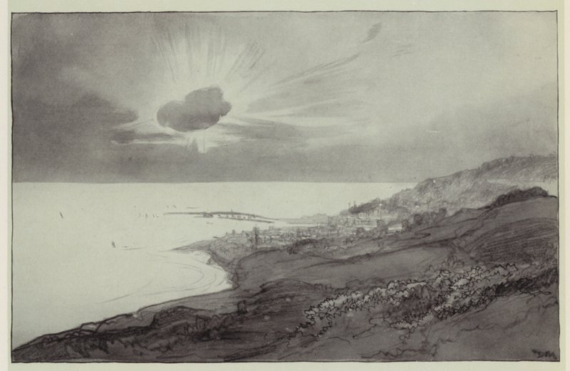 Lyme Regis from the Charmouth Hills by Donald (after) Maxwell