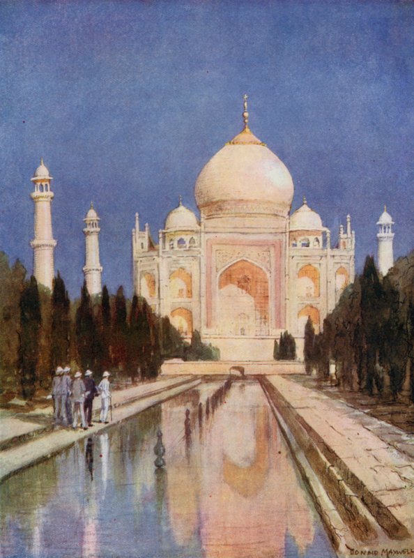 The Prince at the Taj Mahal by Donald (after) Maxwell