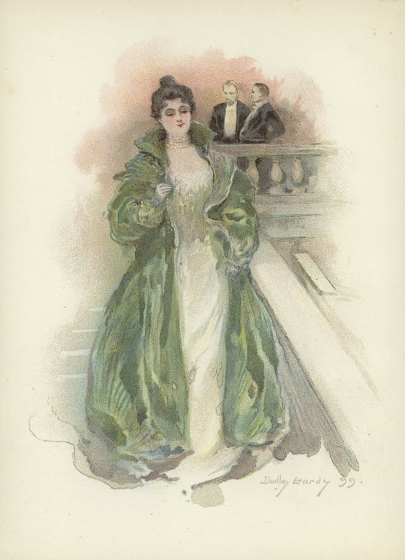 Society lady at the Savoy Hotel, London by Dudley Hardy