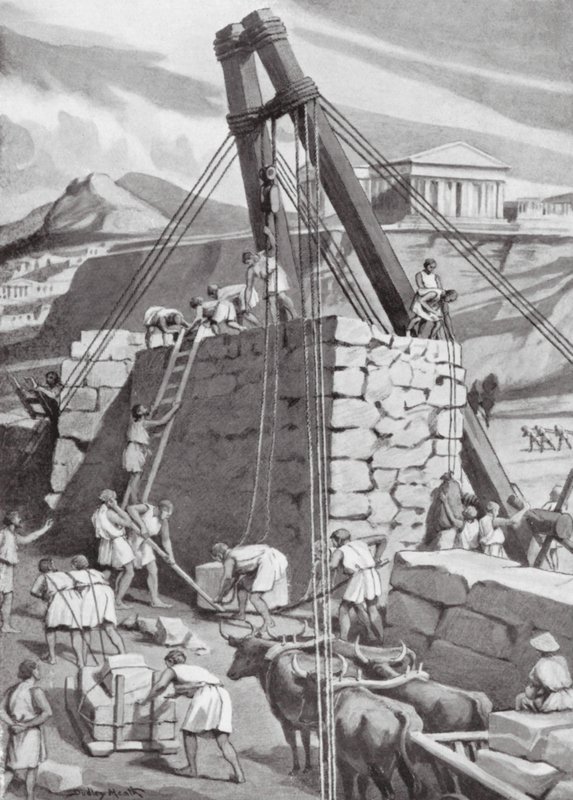 Rebuilding the Walls of Athens, BC 393 by Dudley Heath