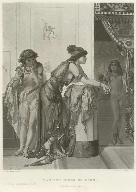 Dancing girls of Cades (engraving) by Dutch School