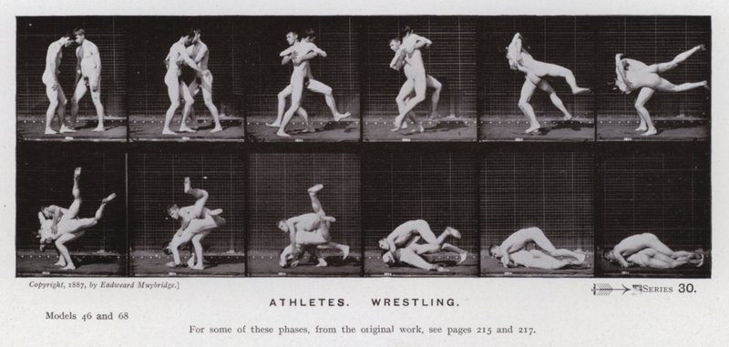 The Human Figure in Motion: Athletes, Wrestling by Eadweard Muybridge