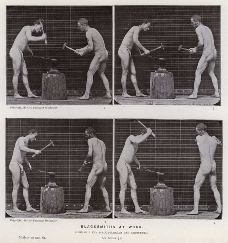 The Human Figure in Motion: Blacksmiths at Work by Eadweard Muybridge