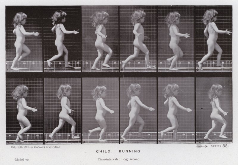 The Human Figure in Motion: Child, Running by Eadweard Muybridge