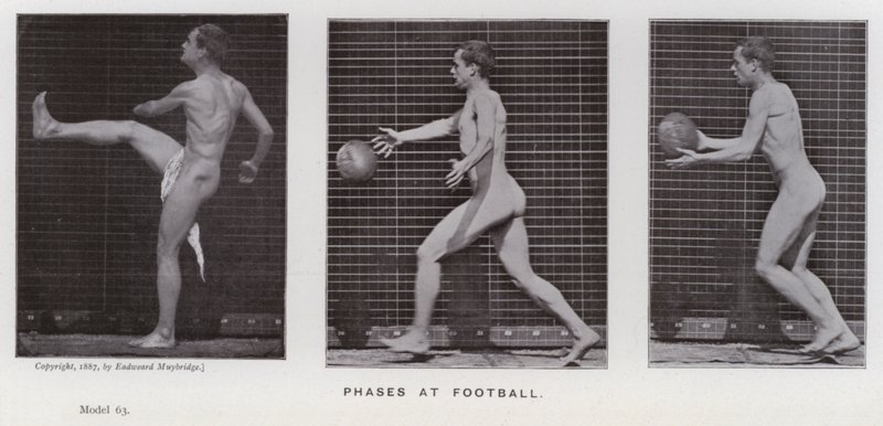 The Human Figure in Motion: Phases at football by Eadweard Muybridge