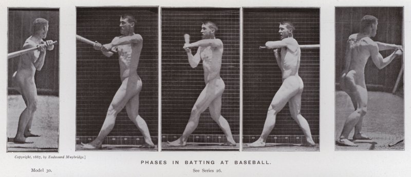 The Human Figure in Motion: Phases in batting at baseball by Eadweard Muybridge