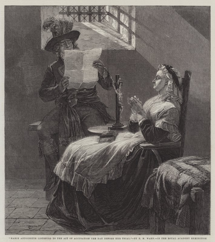 Marie Antoinette Listening to the Act of Accusation the Day Before Her Trial by Edgar Melville Ward