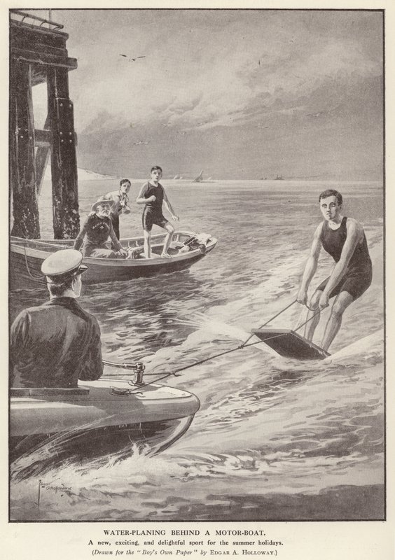 Water-planing behind a motor boat by Edgar Alfred (after) Holloway