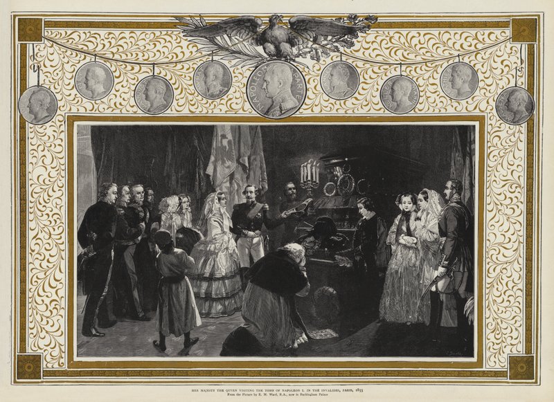 Her Majesty the Queen Visiting the Tomb of Napoleon I in the Invalides, Paris, 1855 by Edgar Melville Ward