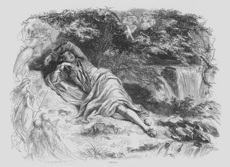 John Milton, Il Penseroso by Edgar Melville after Ward