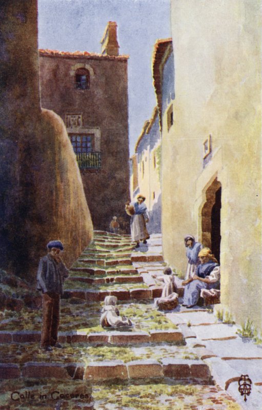 Northern Spain: Caceres, Calle de la Cuesta de Aldana by Edgar T. A. Wigram