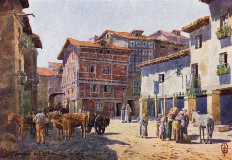 Northern Spain: Miranda del Ebro, A Corner in the Town by Edgar T. A. Wigram