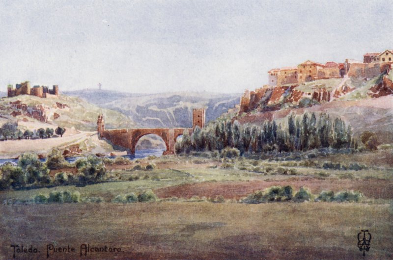 Northern Spain: Toledo, Bridge of Alcantara, from the Illescas Road by Edgar T. A. Wigram
