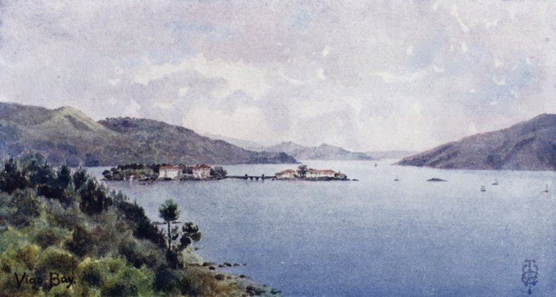 Northern Spain: Vigo Bay, The Inner Harbour, Looking Out Towards the Sea by Edgar T. A. Wigram