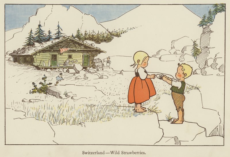 Switzerland, wild strawberries by Edith Farmiloe