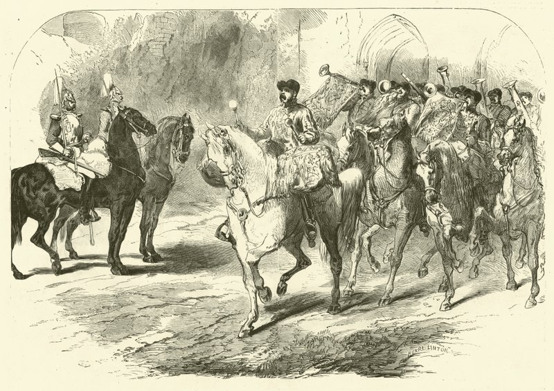 Band of the Horse Guards (engraving) by Edmond (after) Morin