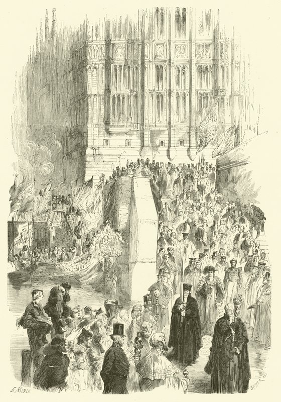 Swearing in ceremony of the Lord Mayor of London by Edmond (after) Morin