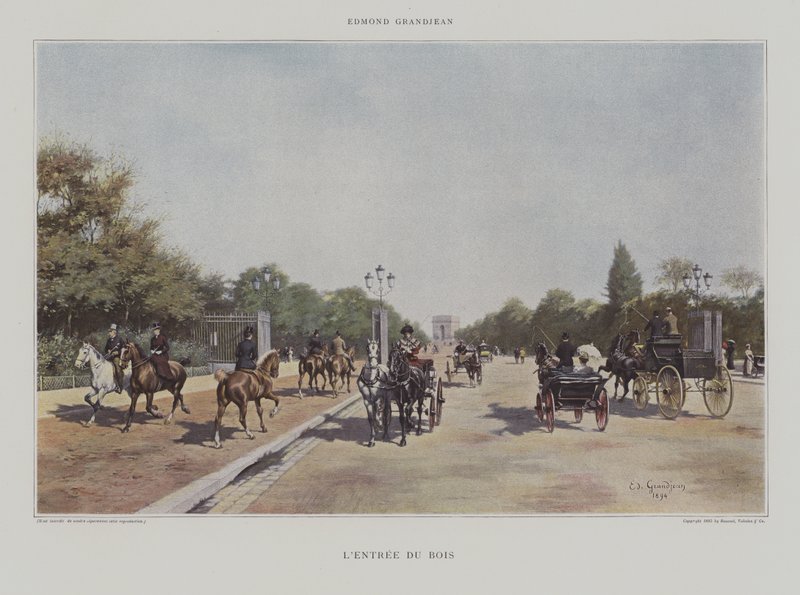 Entrance to the Bois de Boulogne by Edmond Georges Grandjean