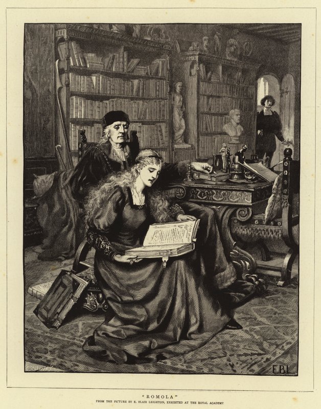 Romola (engraving) by Edmund Blair (after) Leighton