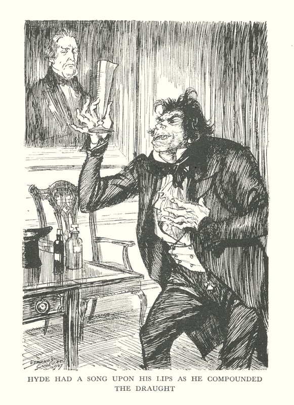 Illustration for The Strange Case of Dr Jekyll & Mr Hyde by Edmund Joseph (after) Sullivan
