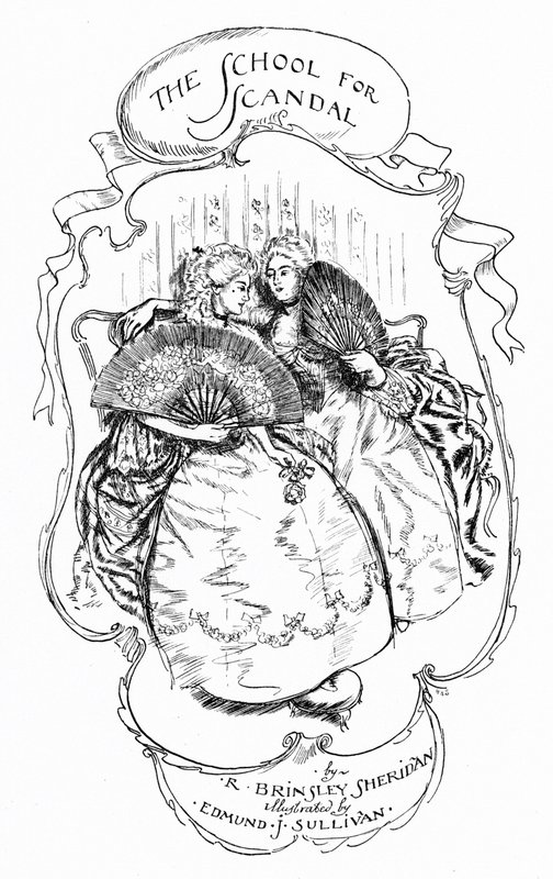 Illustration for The School for Scandal (engraving) by Edmund Joseph (after) Sullivan