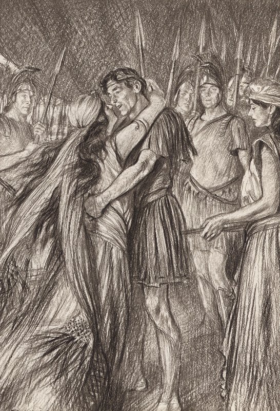 William Shakespeare: Antony and Cleopatra, Act IV, Scene 4 by Edmund Joseph (after) Sullivan