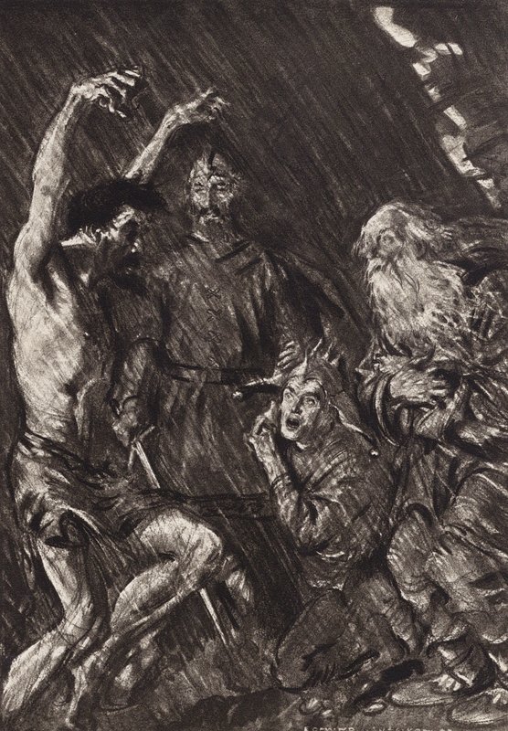 William Shakespeare: The Tragedy of King Lear, Act III, Scene 4 by Edmund Joseph (after) Sullivan