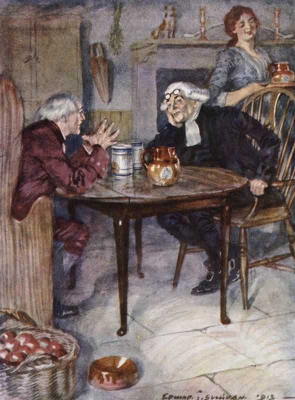 Illustration for The Vicar of Wakefield by Oliver Goldsmith by Edmund Joseph Sullivan