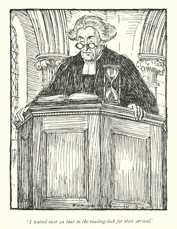 Illustration for The Vicar of Wakefield by Oliver Goldsmith by Edmund Joseph Sullivan