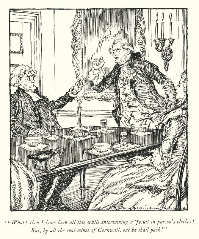 Illustration for The Vicar of Wakefield by Oliver Goldsmith by Edmund Joseph Sullivan