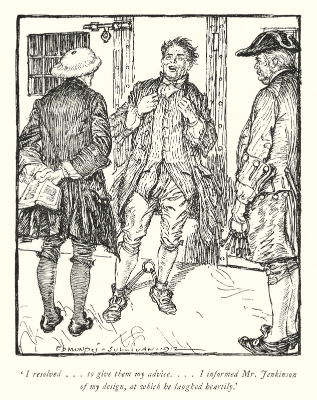 Illustration for The Vicar of Wakefield by Oliver Goldsmith by Edmund Joseph Sullivan