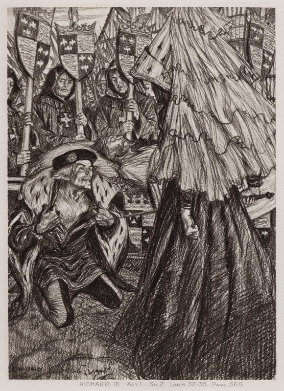 The Tragedy of King Richard III, Act I, Scene 2 by Edmund Joseph Sullivan
