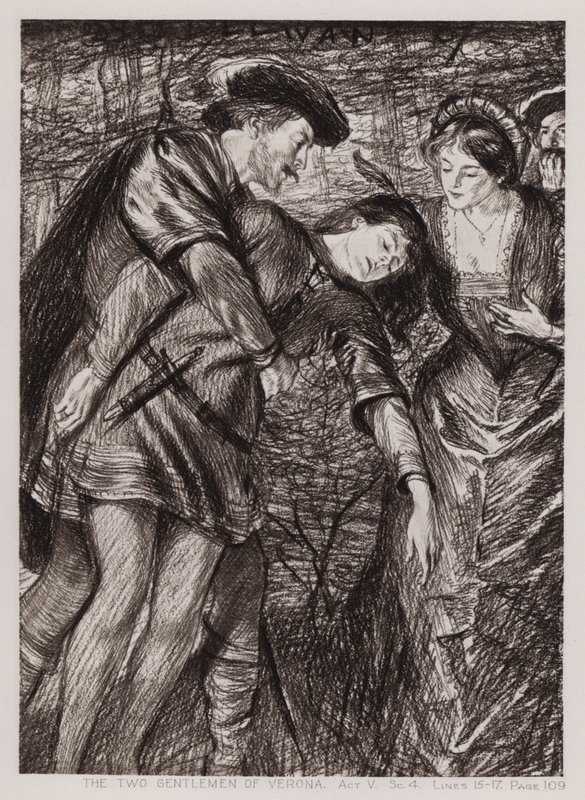 The Two Gentlemen of Verona, Act V, Scene 4 by Edmund Joseph Sullivan