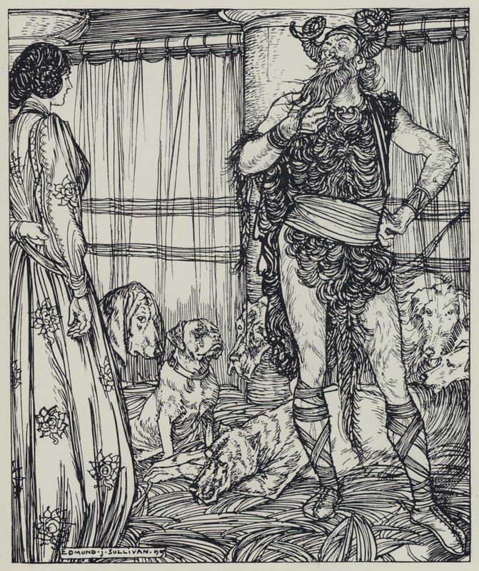 Illustration for A Dream of Fair Women and Other Poems by Edmund Joseph after Sullivan