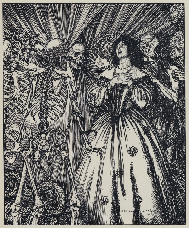 Illustration for A Dream of Fair Women and Other Poems by Edmund Joseph after Sullivan