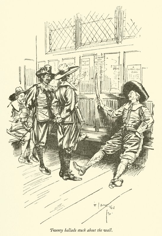 Twenty ballads stuck about the wall by Edmund Joseph after Sullivan