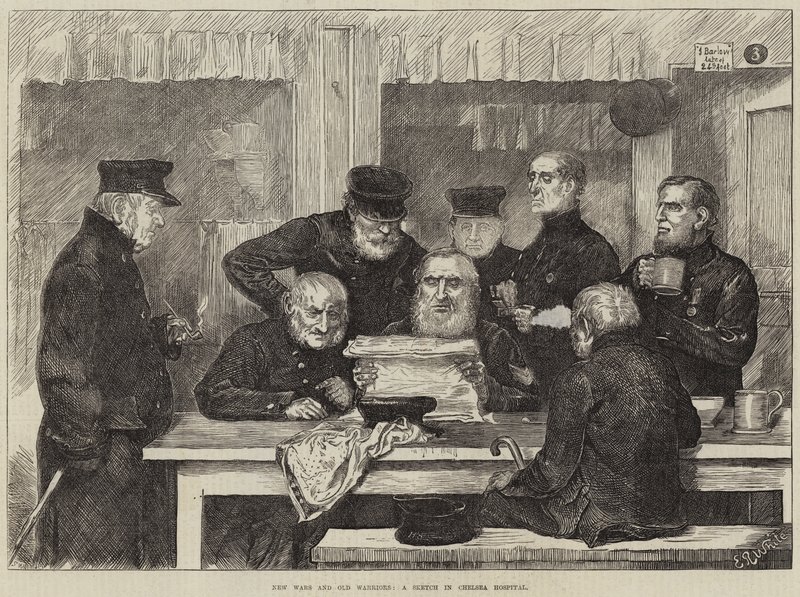 New Wars and Old Warriors, a Sketch in Chelsea Hospital by Edmund Richard White
