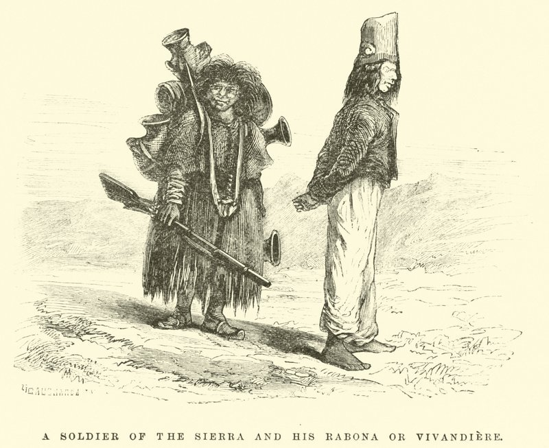 A Soldier of the Sierra and His Rabona or Vivandiere by Edouard Riou