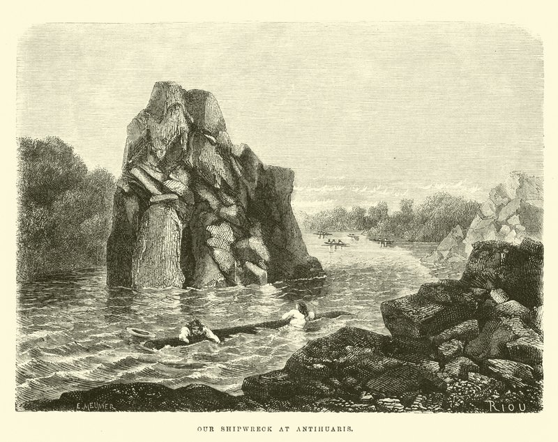 Our Shipwreck at Antihuaris by Edouard Riou