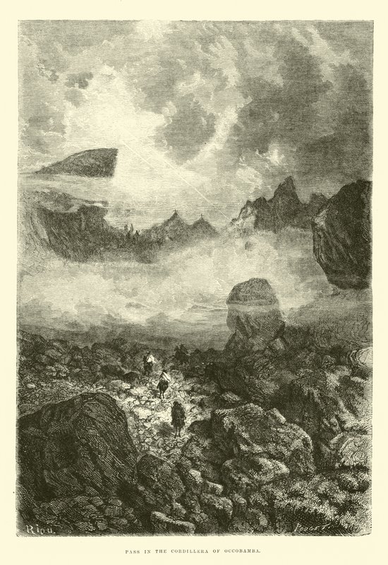 Pass in the Cordillera of Occobamba by Edouard Riou