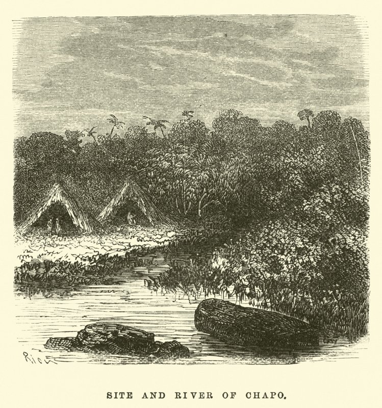 Site and River of Chapo by Edouard Riou
