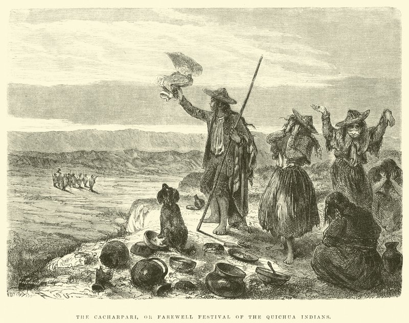 The Cacharpari, or farewell festival of the Quichua Indians by Edouard Riou