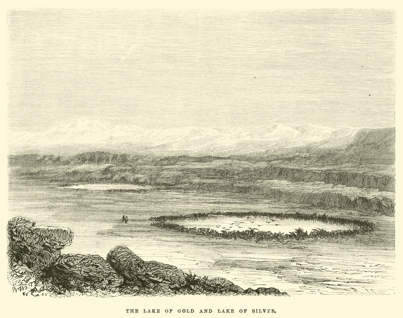 The Lake of Gold and Lake of Silver by Edouard Riou