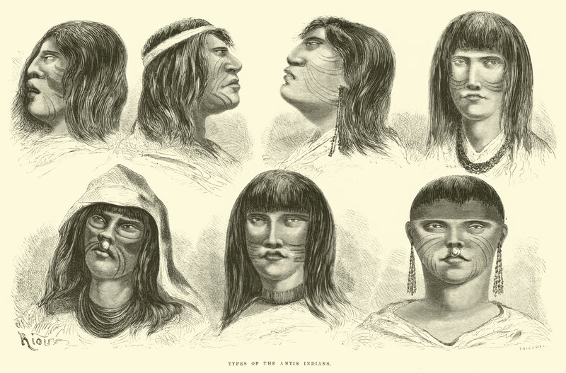 Types of the Antis Indians by Edouard Riou