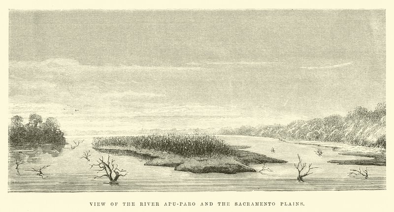 View of the River Apu-Paro and the Sacramento Plains by Edouard Riou